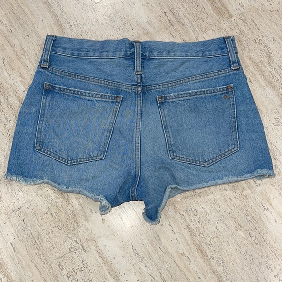 MADEWELL Relaxed Denim Shorts Ripped Edition in Homecrest Wash Size 25. - Picture 4 of 16